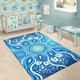 Australia Aboriginal Area Rug - Indigenous Dot Art Painting Blue Patterns
