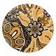 Australia Round Rug Aboriginal Design Art Color Yellow