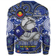 Canterbury-Bankstown Bulldogs Sweatshirt Custom Naidoc Week 2024 Aboriginal Pattern And Torres Strait Islander Inspired