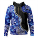 Australia Hoodie Aboriginal Dot Painting Blue