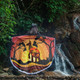 Australia Beach Blanket Aboriginal Painting Depicting Nature's Beauty