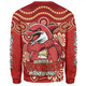Redcliffe Dolphins Sweatshirt Aboriginal Inspired Tough Fan Rugby For Life
