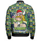 Canberra Raiders Bomber Jacket Merry Ugly Christmas Comic Style