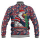 Sydney Roosters Baseball Jacket Merry Ugly Christmas Comic Style