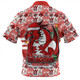 St. George Illawarra Dragons Zip Polo Shirt Merry Ugly Christmas Comic Style