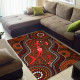 Australia Aboriginal Area Rug - Indigenous man with spear dot painting