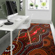 Australia Aboriginal Area Rug - Indigenous man with spear dot painting