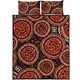 Australia Quilt Bed Set Background Featuring Indigenous Dot Art