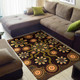 Australia Aboriginal Area Rug - Aboriginal Flower Dot Painting