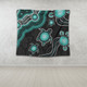 Australia Tapestry Aboriginal Turtle Dreaming Journey Featuring Dot Art