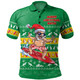 Australia Polo Shirt Merry Christmas Mate Surf's Up Santa