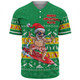 Australia Baseball Shirt Merry Christmas Mate Surf's Up Santa