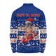 Australia Long Sleeve Polo Shirt Merry Christmas Mate Surf's Up Santa