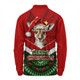 Australia Long Sleeve Polo Shirt Holiday Kangaroo Merry Christmas