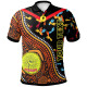 [Custom] Australia Polo Shirt- Aboriginal Style & Flag, Dot Painting