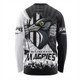 Collingwood Long Sleeve T-shirt Breaking Through Fan Design