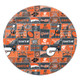 GWS GIANTS Round Rug Legacy Of The Pride Comic Style