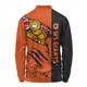 GWS GIANTS Long Sleeve Polo Shirt Burning Passion Of Power Scratch Style