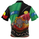 (Custom) Australia Aboriginal Custom Zip Polo Shirt - The Rainbow Serpent Dreamtime Give Shape To The Earth Zip Polo Shirt