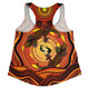 Indigenous Australian Aboriginal Women Racerback Singlet Gecko Dreaming Spirit Circle Edition