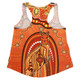 Indigenous Australian Aboriginal Women Racerback Singlet Kangaroo Dreaming Outback Spirit Edition