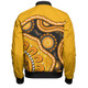 Indigenous Australian Aboriginal Bomber Jacket Sun Pathway Walkabout