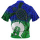 Indigenous Australian Aboriginal Zip Polo Shirt Island Heart Turtle Path