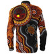 Indigenous Australian Aboriginal Long Sleeve Shirt Hand Of The Land Heart Of The Sea