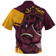 Brisbane Broncos Zip Polo Shirt Defend The Pride