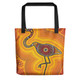 Indigenous Australian Aboriginal Tote Bag Sun Dancer Emu
