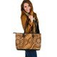 Indigenous Australian Aboriginal Leather Tote Bag Desert Blossom Harmony