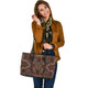 Indigenous Australian Aboriginal Leather Tote Bag Desert Spirit Gathering