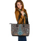 Indigenous Australian Aboriginal Leather Tote Bag Sacred Dreaming Waters