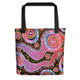 Indigenous Australian Aboriginal Tote Bag Aboriginal Background Featuring Dot Design