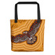 Indigenous Australian Aboriginal Tote Bag Aboriginal Eagles With Dot Painting Pattern