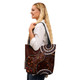 Indigenous Australian Aboriginal Tote Bag Aboriginal Inspired Lizard With Dot Painting Pattern
