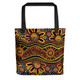 Indigenous Australian Aboriginal Tote Bag Aboriginal Sun Paths And Gathering Circles Flow