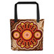 Indigenous Australian Aboriginal Tote Bag Red Ochre Rivers Flow through Dreamtime Echoes