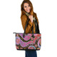 Indigenous Australian Aboriginal Leather Tote Bag Aboriginal Background Featuring Dot Design