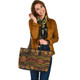 Indigenous Australian Aboriginal Leather Tote Bag Aboriginal Sun Paths And Gathering Circles Flow