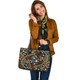 Indigenous Australian Aboriginal Leather Tote Bag Spirit Tracks Connecting Generations Through Touch