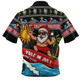 Australia Zip Polo Shirt Santa's Yule Wave Ride