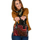 Indigenous Australian Aboriginal Shoulder Handbag Desert Gecko Tracks On Red Earth Dreaming Path