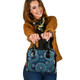 Indigenous Australian Aboriginal Shoulder Handbag Sacred Spirit Tracks And Celestial Gathering Flow