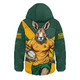 Aussie Wallabies Hooded Padded Jacket Aboriginal Strength Wear Wallabies Rugby Edition
