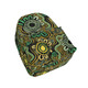 Indigenous Australian Aboriginal Backpack Aboriginal Connection Lines With Green and Gold Art