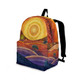 Indigenous Australian Aboriginal Backpack Aboriginal Radiant Sun Over Rolling Hills Spirit Land