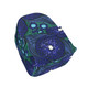 Indigenous Australian Aboriginal Backpack Aboriginal Water Energy Pattern Deep Blue Green Art copy