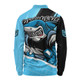 Cronulla-Sutherland Sharks Long Sleeve Polo Shirt Chasing Victory 2025 Final Series Pride