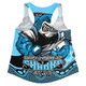 Cronulla-Sutherland Sharks Women Racerback Singlet Battle For Glory Rugby Finals Edition